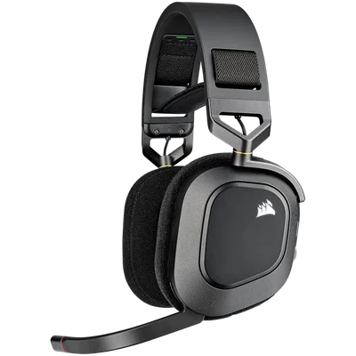 Гейминг слушалки Corsair HS80 RGB Wireless, черен