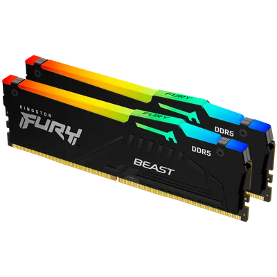 Kingston 64GB 6000MT/s DDR5 CL30 DIMM (Kit of 2) FURY Beast RGB EXPO