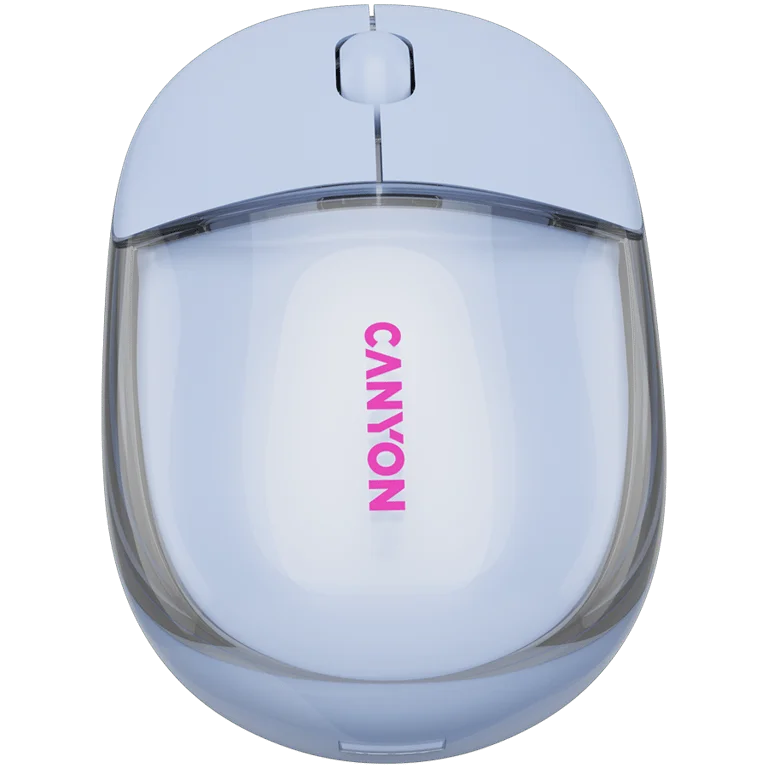 Мишка Canyon OnClick 24 Безжична 1200 DPI Bluetooth/RF Прозрачна/Синя