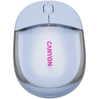 Мишка Canyon OnClick 24 Безжична 1200 DPI Bluetooth/RF Прозрачна/Синя