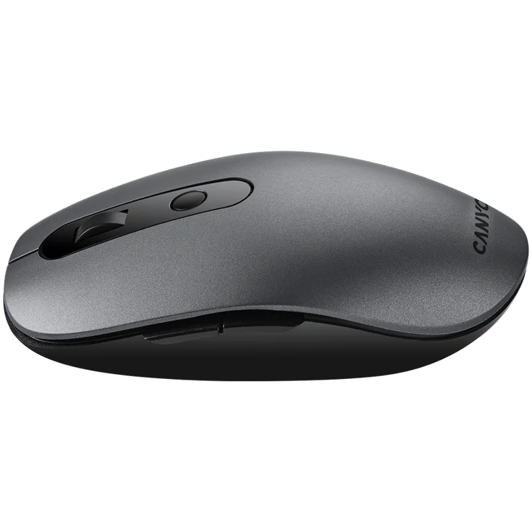 CANYON MW-9, 2 in 1 Wireless optical mouse with 6 buttons, DPI 800/1000/1200/1500, 2 mode(BT/ 2.4GHz), Battery AA*1pcs, Grey, 65.4*112.25*32.3mm, 0.092kg