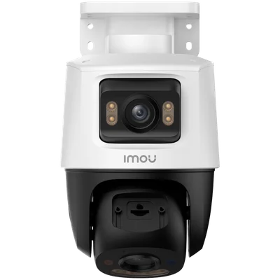 Imou Dual-Lens PoE Outdoor Smart IP PTZ Camera, 5MP+5MP, 3.6mm 76H, 0-260 Pan, 0-25 Tilt, IR up to 30m, H.265, 15 fps, 8x digital zoom, Motion detection, crossing line, Mic and Speaker, micro SD up to 512GB, 1x RJ45, PoE DC 12V, 1A