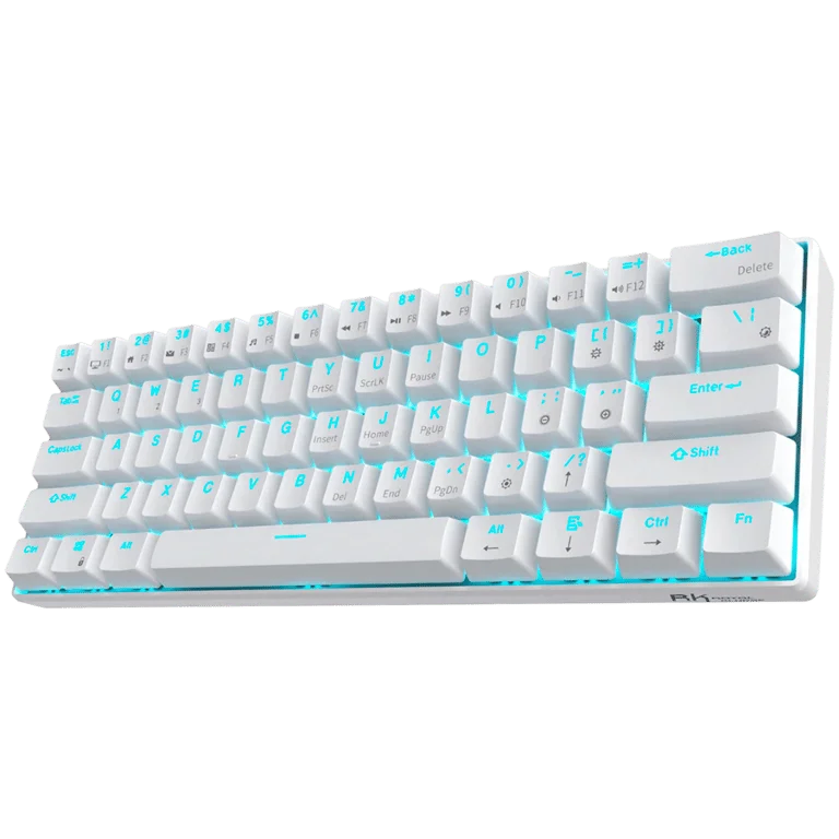 ROYAL KLUDGE RK61 White Gaming Keyboard Red switch