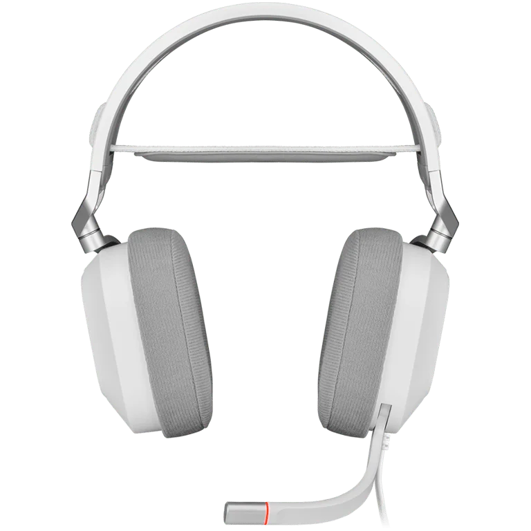 Гейминг слушалки CORSAIR HS80 RGB Wireless, бял