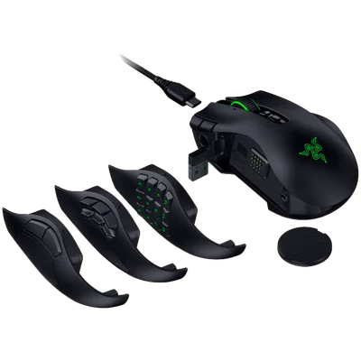 Гейминг мишка RAZER – Naga V3 Pro, безжична и кабелна, Razer Focus Pro 50K, 50000 dpi, програмируеми бутони, черна
