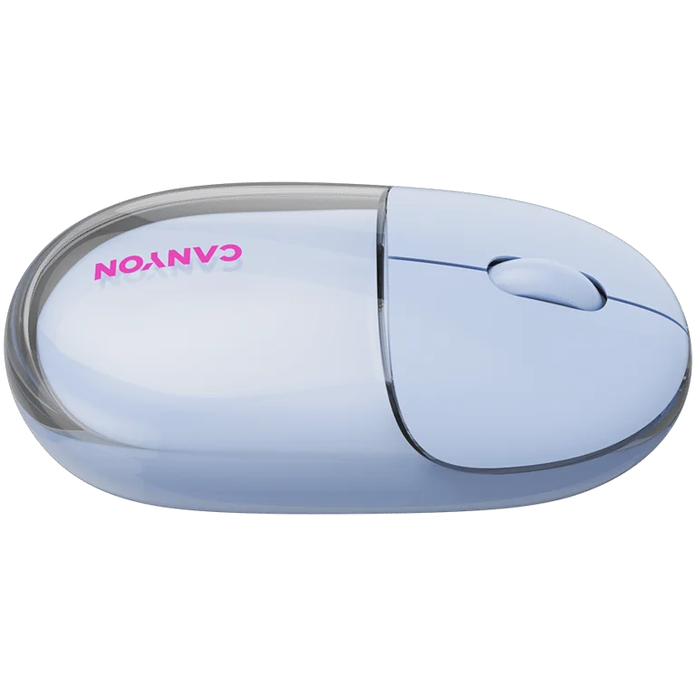 Мишка Canyon OnClick 24 Безжична 1200 DPI Bluetooth/RF Прозрачна/Синя