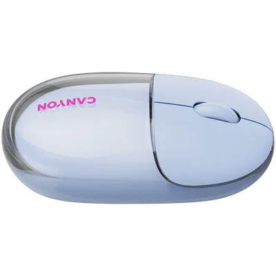 Мишка Canyon OnClick 24 Безжична 1200 DPI Bluetooth/RF Прозрачна/Синя