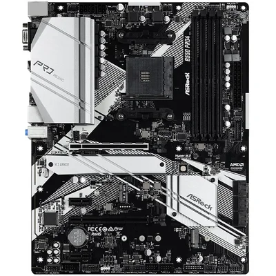 Дънна платка ASROCK B550 PRO4 (Socket AM4, ATX, 4xDDR4, 2xM.2, 6xSATA, HDMI, D-Sub)