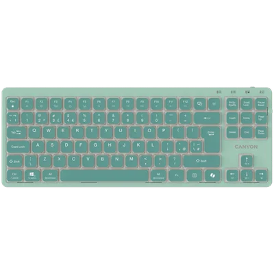 Клавиатура CANYON OnType 10 механична TKL нископрофилна с кабел зелен
