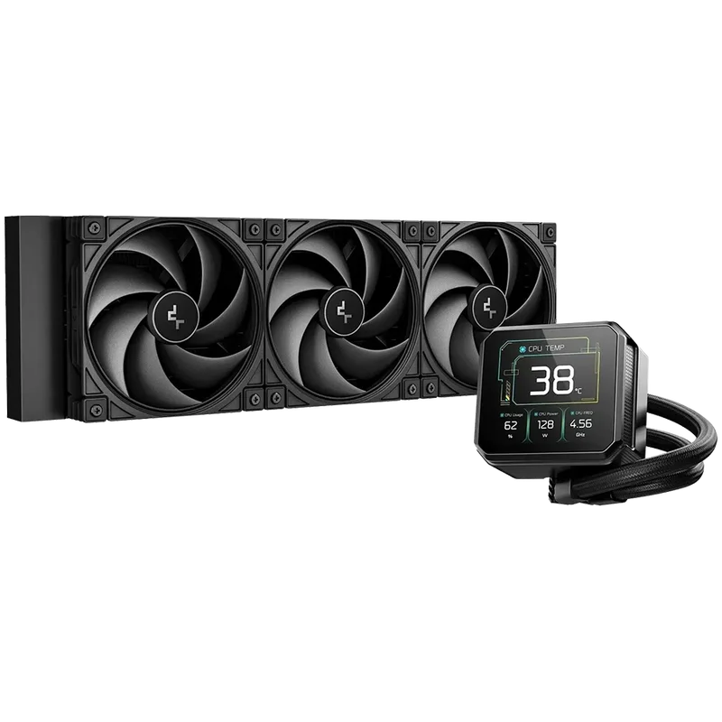 Охладителна система PROTECH – SPARTACUS 360, 360mm, 3x120mm вентилатора, 3.4" LCD дисплей, черен