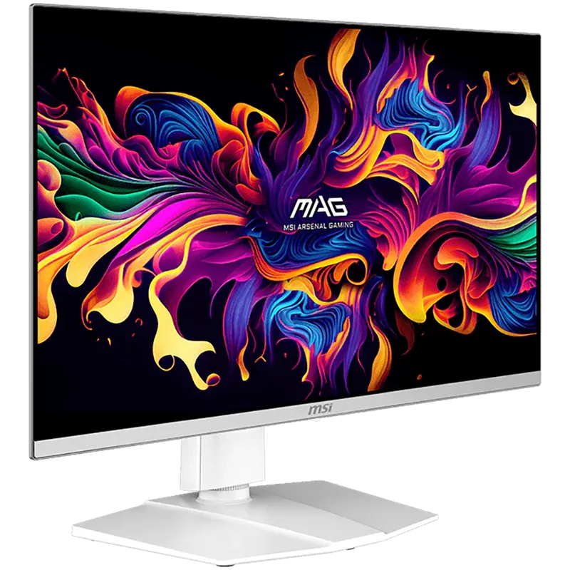 Гейминг монитор MSI – MAG 272QPW QD-OLED X28, 26.5", 280Hz, WQHD, QD-OLED, 0.03ms, бял