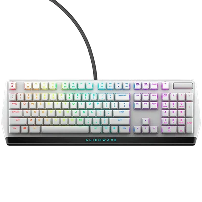 Гейминг клавиатура Alienware AW510K Low-profile RGB механична, бял
