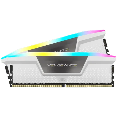 RAM памет CORSAIR VENGEANCE RGB DDR5 32GB (2 x 16GB) 6000MHz CL36 Intel XMP & AMD EXPO Бял