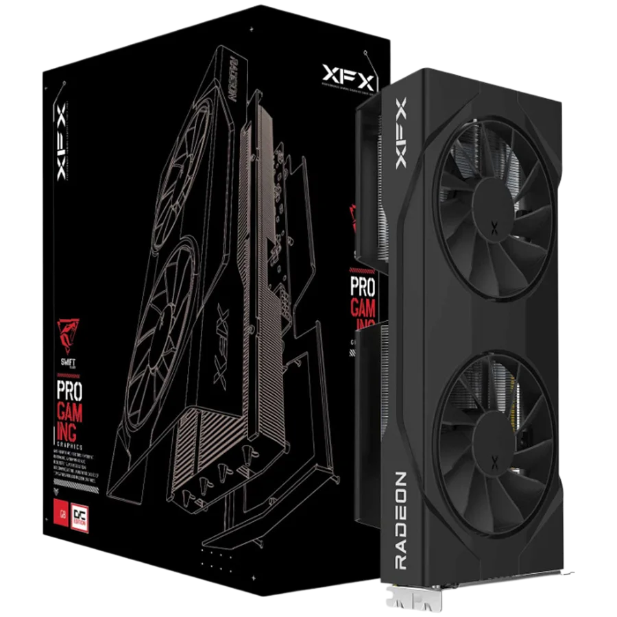 Видео карта XFX – Swift AMD Radeon RX 9060 XT OC, 16GB GDDR6, 128-bit