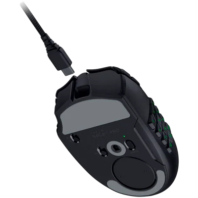 Гейминг мишка RAZER – Naga V3 Pro, безжична и кабелна, Razer Focus Pro 50K, 50000 dpi, програмируеми бутони, черна