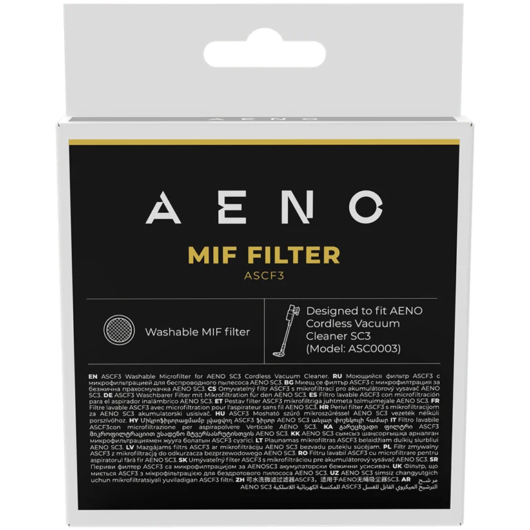 Филтър за прахосмукачка AENO – ASCF3, за SC3, миещ се MIF