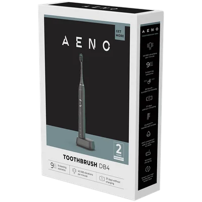 AENO Sonic Electric Toothbrush, DB4: Black, 9 scenarios, with 3D touch, wireless charging, 46000rpm, 40 days without charging, IPX7