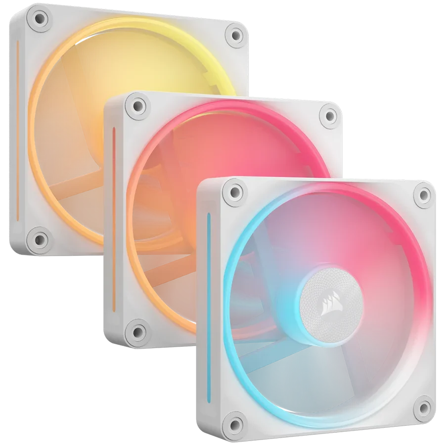 CORSAIR LX-R RGB Series, iCUE LINK LX120-R RGB White, 120mm RGB Fan, Triple Fan Kit