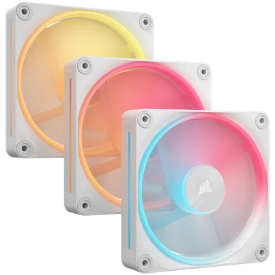 CORSAIR LX-R RGB Series, iCUE LINK LX120-R RGB White, 120mm RGB Fan, Triple Fan Kit
