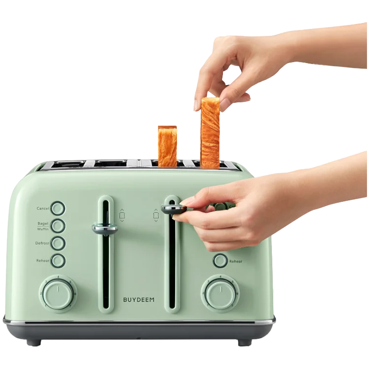 Тостер BUYDEEM DT640E, 4 филии, Cozy Greenish