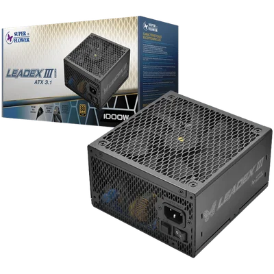 Захранване Super Flower Leadex III Gold 1300W ATX 3.1, 80 Plus Gold, напълно модулно, 140mm вентилатор, 7 години гаранция, черен