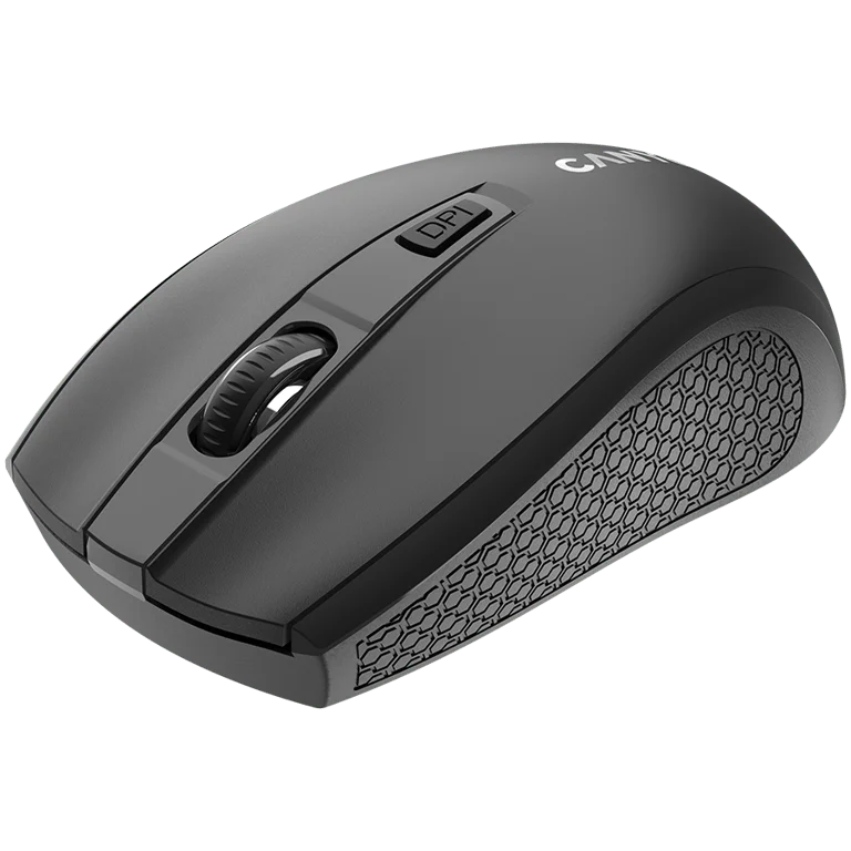 CANYON MW-7, 2.4Ghz wireless mouse, 6 buttons, DPI 800/1200/1600, with 1 AA battery ,size 110*60*37mm,58g,black