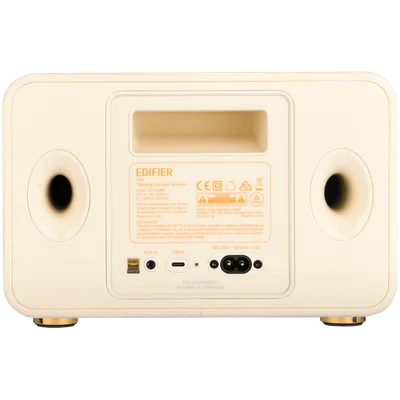 Тонколона Edifier D32 2.1, Bluetooth 5.3, Wi-Fi, AUX, USB-C, 4" мидбас, 2x 1" високочестотни говорители, 60W RMS, Бяла
