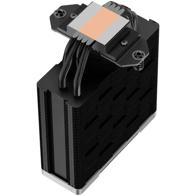 DeepCool AK400 ZERO DARK PLUS, CPU Air Cooler, 2x120mm FDB PWM Fan, Core Touch Technology 2.0, 4 Heatpipes, LGA1851/1700/1200/115x, AMD AM5/AM4, 127x123x155 mm(LxWxH), 3Y, R-AK400-BKNNMD-G-1