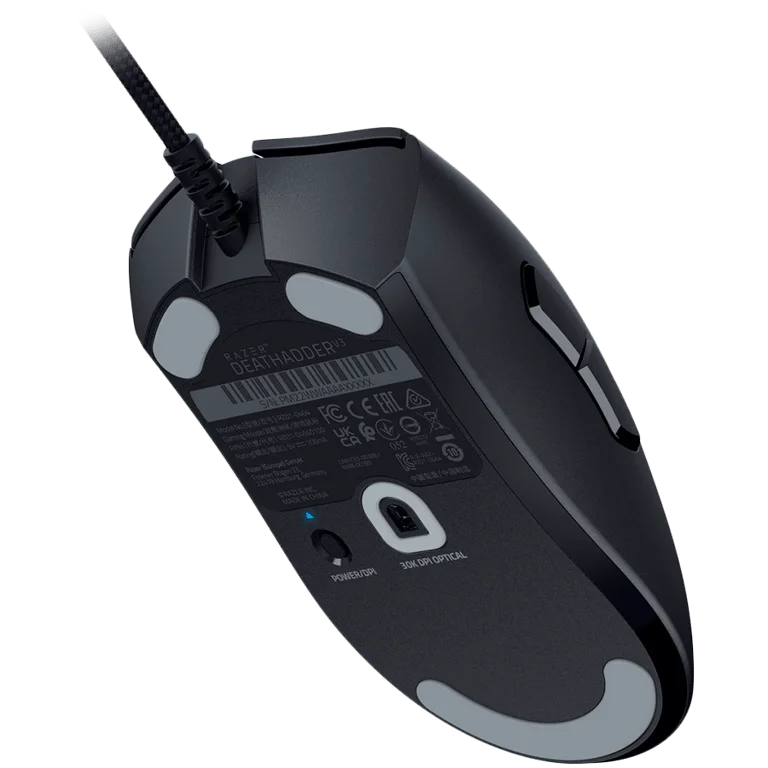 Гейминг мишка Razer DeathAdder V3 RZ01-04640100-R3M1, оптичен сензор Focus Pro 30K, 30000 DPI, 6 бутона, кабелна, черна