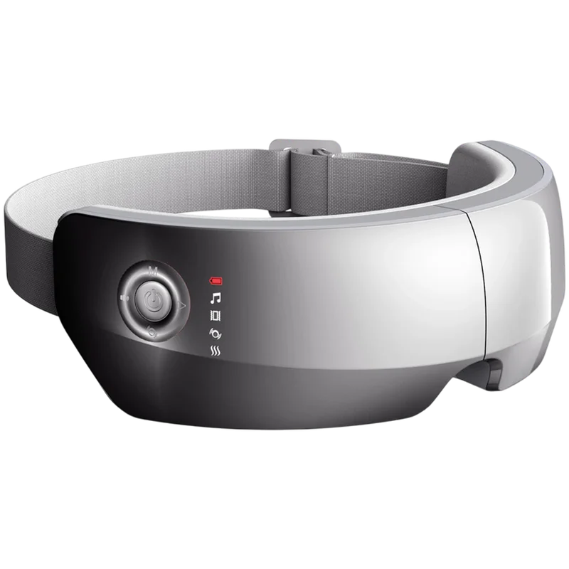 Масажор за очи RENPHO – Eyeris View R-G004, сив, 5 режима, нагряване, Bluetooth, сгъваем