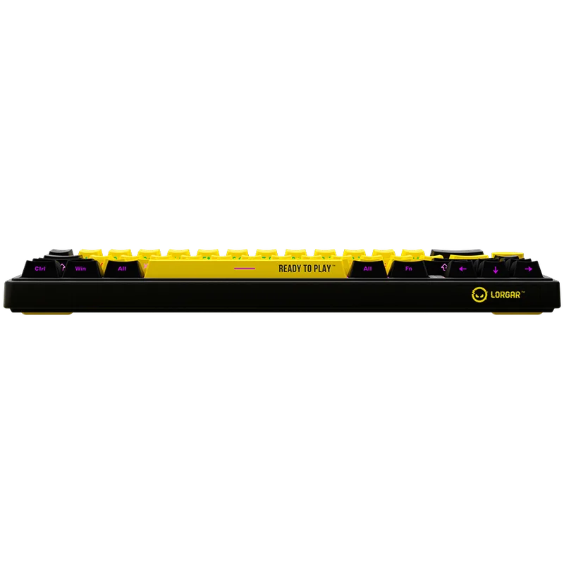 LORGAR KBP70MW, Wireless 65% Mechanical Gaming Keyboard Pro, Black/yellow, EN layout