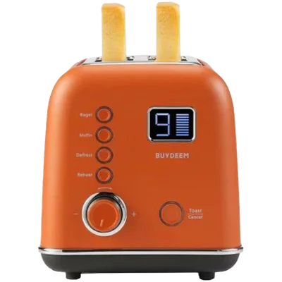 BUYDEEM 2 Slice Automatic Metal Toaster, model DT730E, color Koi Red, EU