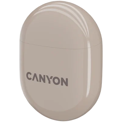 Безжични слушалки CANYON – TWS-6, бежов цвят, Bluetooth 5.3, до 21.6ч работа