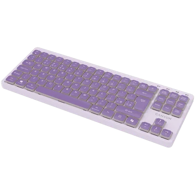 Клавиатура CANYON OnType 10 нископрофилна, механична, TKL, кабел, USB, лилава