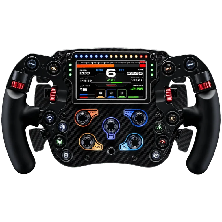 SIMAGIC FX Pro Steering Wheel with Color Screen ,Full Carbon Fiber, Six Paddles, QR50 Included. S203