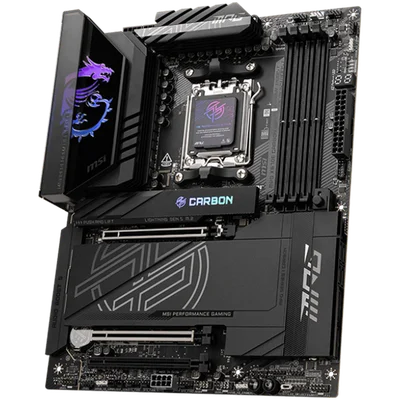 Дънна платка MSI MPG X870E CARBON WIFI ATX Socket AM5 DDR5 до 8400MHz Wi-Fi 7 Bluetooth 5.4 2.5G+5G LAN