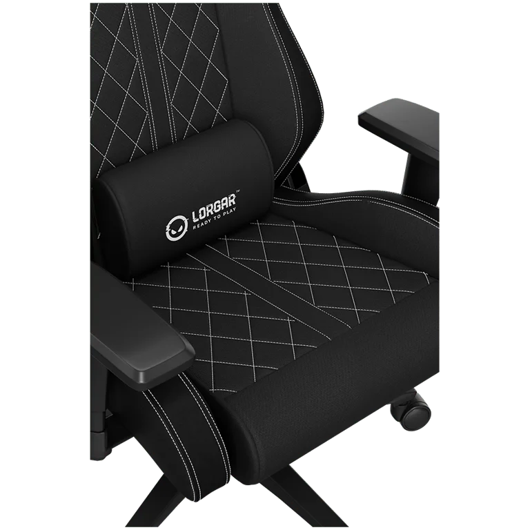 LORGAR CHA41, Ergonomic Gaming Chair Advanced, premium anti-stain fabric, Black/white