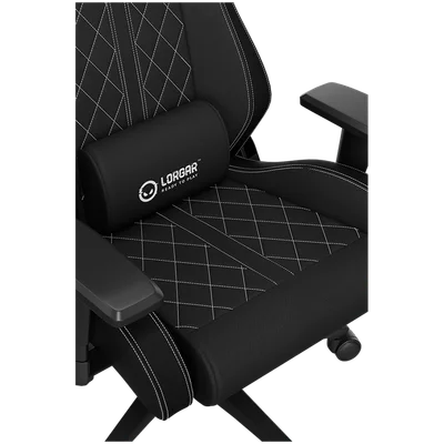 LORGAR CHA41, Ergonomic Gaming Chair Advanced, premium anti-stain fabric, Black/white
