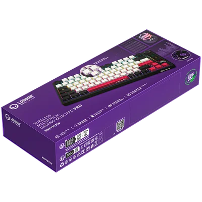 LORGAR KBP7075W, Wireless 75% Mechanical Gaming Keyboard Pro, Black/red, EN layout