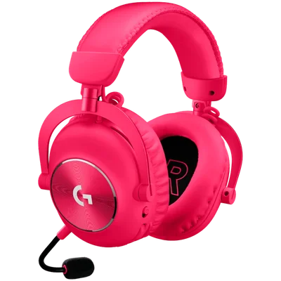 Гейминг слушалки Logitech G PRO X2 LIGHTSPEED безжични, магента