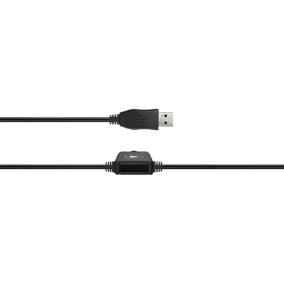 Слушалки CANYON CHSU-1 с микрофон USB 2 м Черен