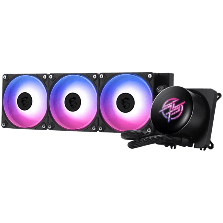 Охладителна система MSI MPG CORELIQUID P13 360, 3x120mm ARGB вентилатори, LCD дисплей, Intel LGA 1700/1851, AMD AM5/AM4