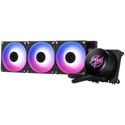 Охладителна система MSI MPG CORELIQUID P13 360, 3x120mm ARGB вентилатори, LCD дисплей, Intel LGA 1700/1851, AMD AM5/AM4