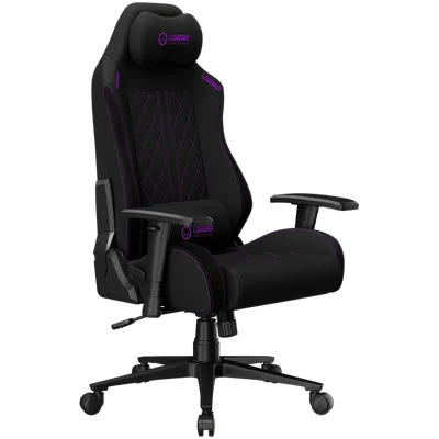 LORGAR CHA41, Ergonomic Gaming Chair Advanced, premium anti-stain fabric, Black/purple