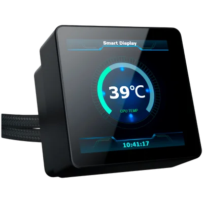 Водно охлаждане XIGMATEK Connect 240 EN45257, 3.4" LCD дисплей, ARGB PWM вентилатори, черен