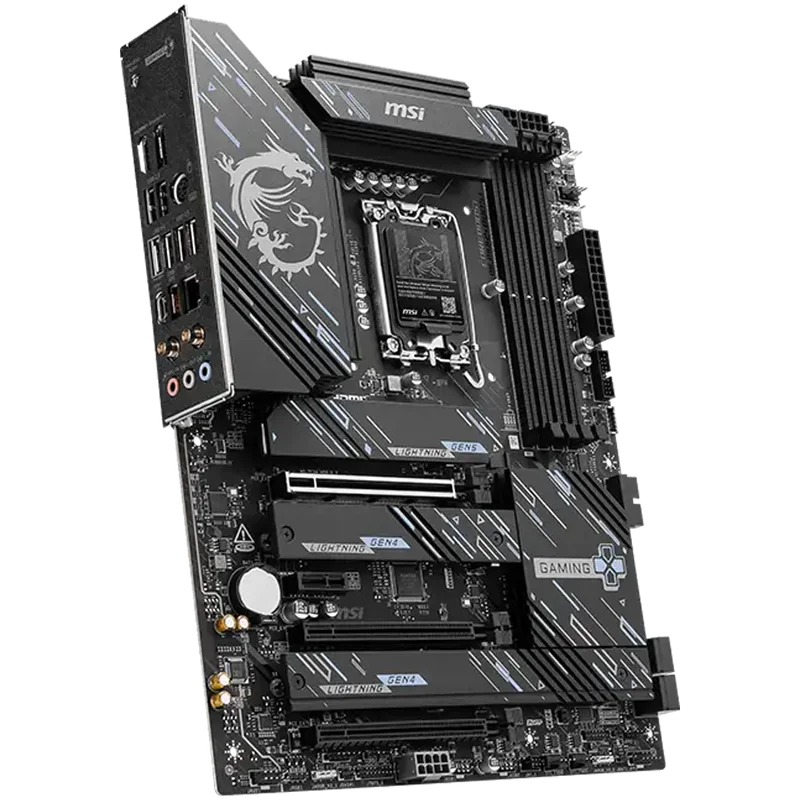 MSI Z890 GAMING PLUS WIFI6E, LGA 1851, Dual Channel DDR5 up to 9200(OC)MHz, 3x PCIe x16 slots, 4x M.2 slot, 4x USB 2.0, 2x USB 3.2 Gen 1, 1x USB 3.2 Gen 2, 1x USB 3.2 Gen 2 Type-C, 1x HDMI, 1x DP, 5Gbps LAN, WIFI6E, 7.1 Audio, 3Y