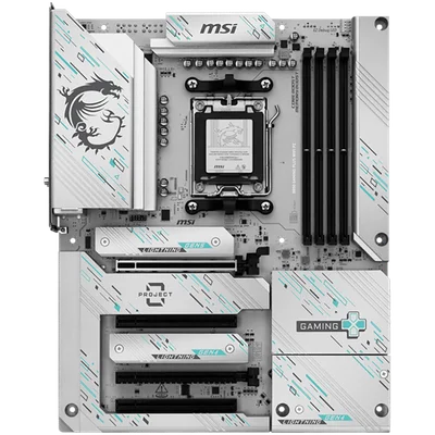 MSI B850 GAMING PLUS WIFI PZ, ATX, Socket AM5, Back Connectors, 4x DDR5 Dual Channel DDR5 up to 8200(OC)MHz, 4x PCIe x16 slot, 3x M.2 slot, 4x USB 2.0, 1x USB 5Gbps, 1x USB 10Gbps, 2x USB 10Gbps Type-C, DP, 7.1 HD Audio, 5G LAN, WiFI 7, BT, 3Y