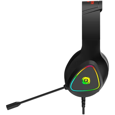Гейминг слушалки CANYON – Shadder GH-6, 50mm драйвери, RGB подсветка, черни
