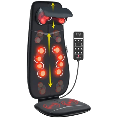 Масажираща седалка RENPHO – RF-BM076, шиану масаж, загряване до 45°C, вибрация, регулируема височина, черна