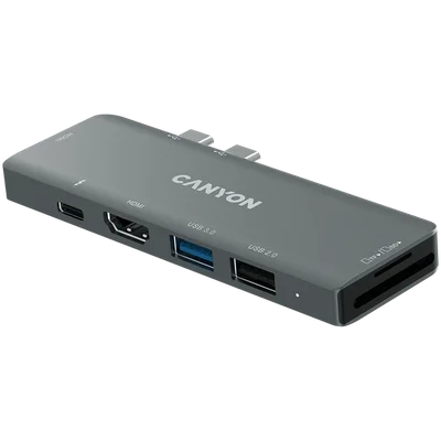 CANYON hub DS-5 7in1 Thunderbolt 3 Space Grey